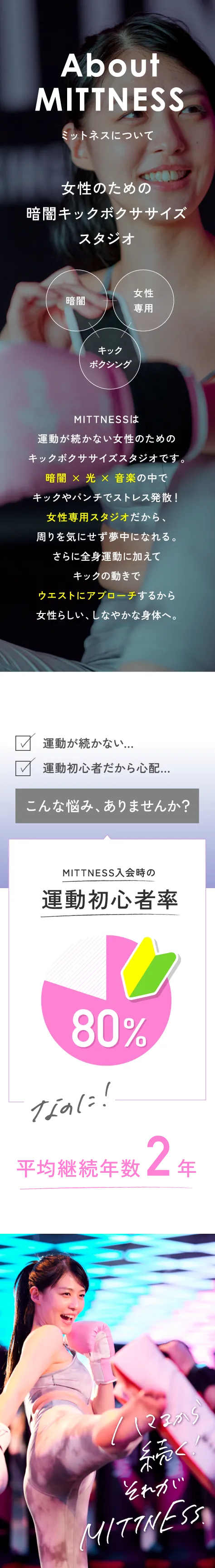 女性のための暗闇キックボクササイズスタジオ